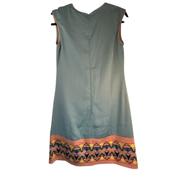 Boho Embroidered Champagne and Strawberry Dress - Size S - Picture 4 of 10